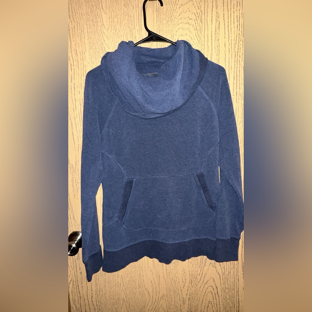 L.L. Bean Blue Cowl Neck Sweater Soft and Cozy